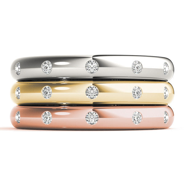 14K Gold Diamond Fashion Stackable Ring