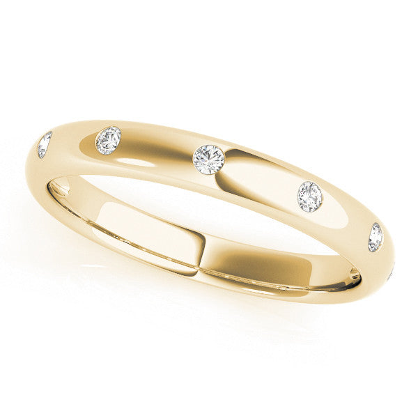10K Gold Diamond Fashion Stackable Ring