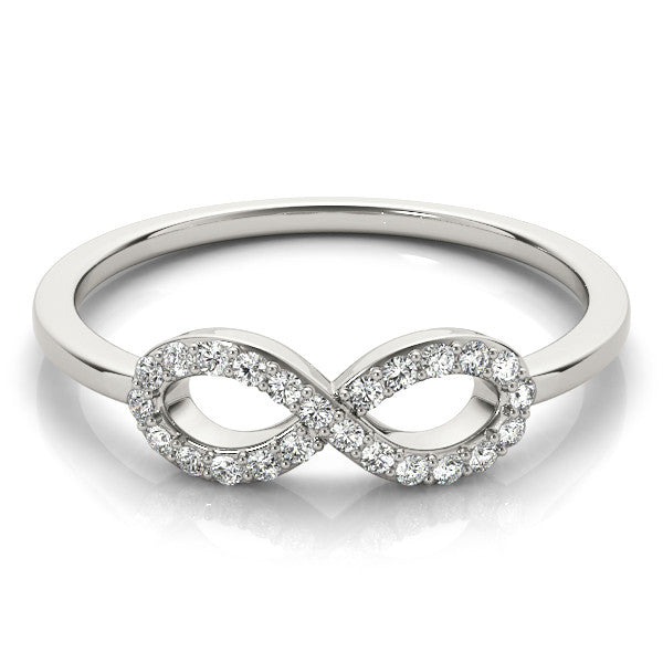 Silver Diamond Infinity Ring