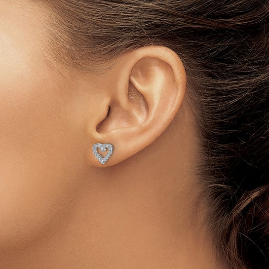 Diamond Heart Earrings