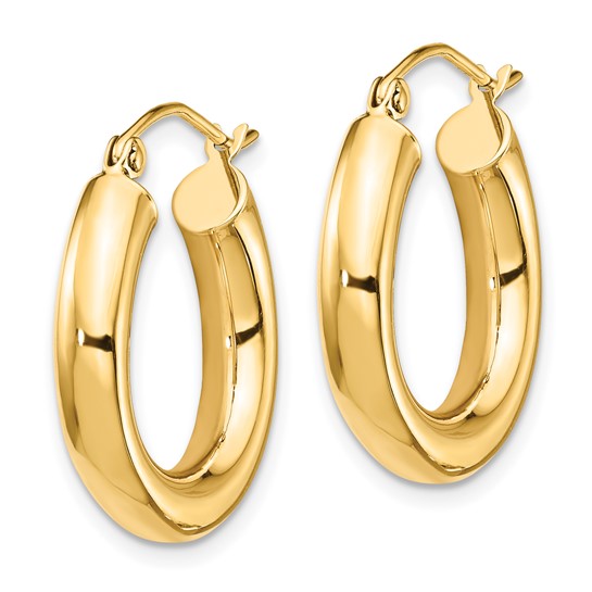 14K Tube Hoop Earrings