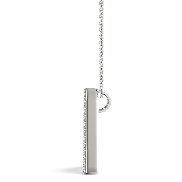 Diamond A Initial Pendant