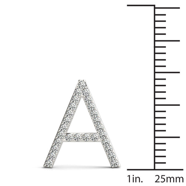 Diamond A Initial Pendant