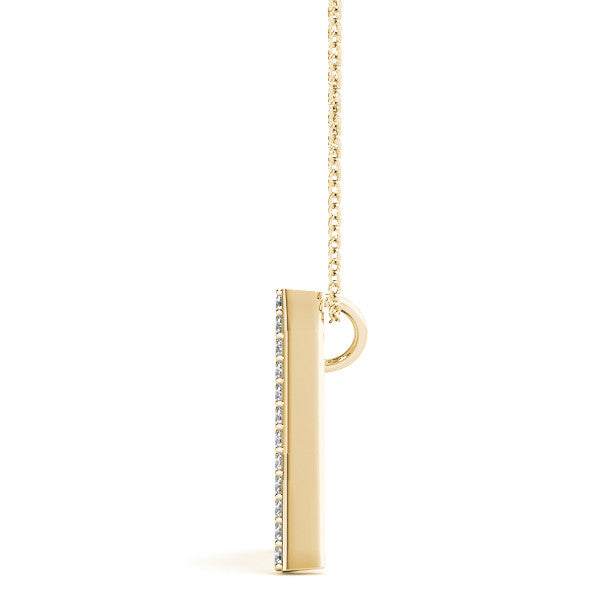 Diamond A Initial Pendant