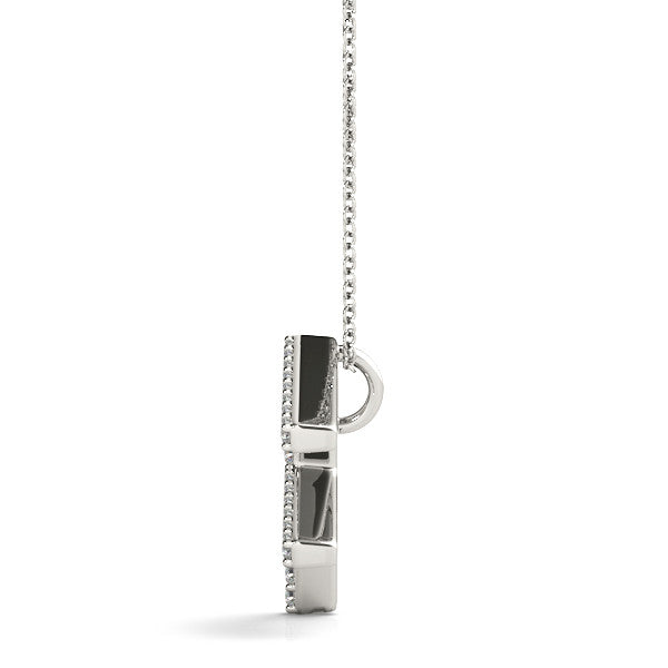Diamond Initial F Pendant