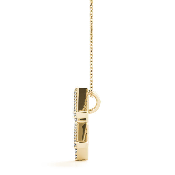 Diamond Initial F Pendant