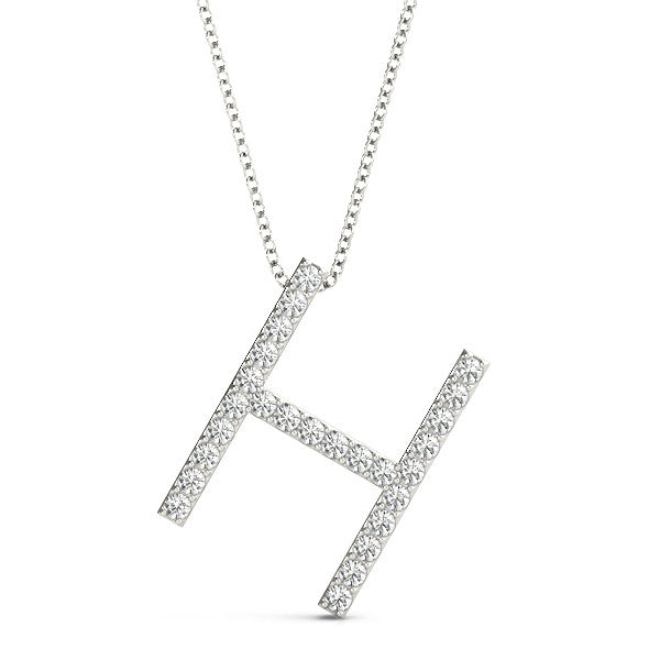 Diamond Initial H Pendant