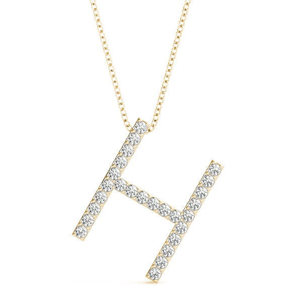 Diamond Initial H Pendant