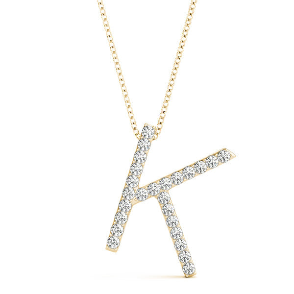 Diamond Initial K Pendant