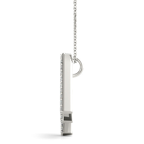 Diamond Initial M Pendant
