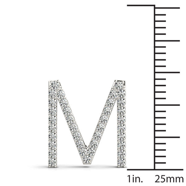 Diamond Initial M Pendant