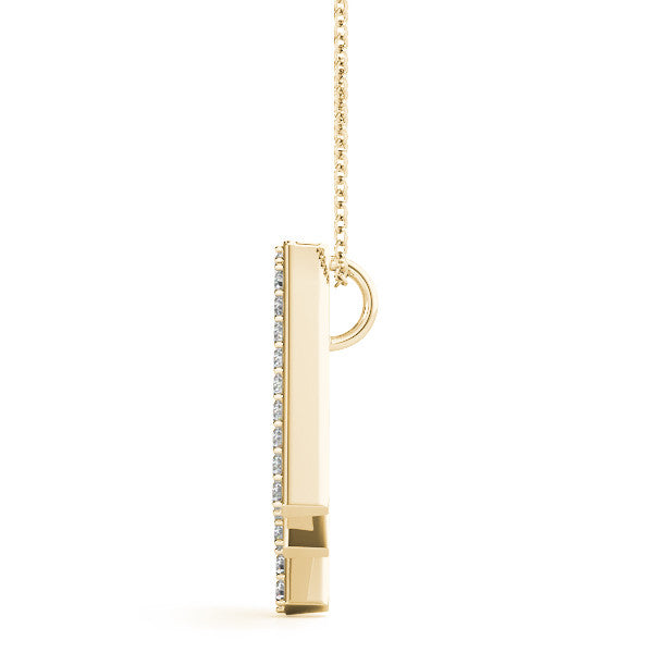 Diamond Initial M Pendant