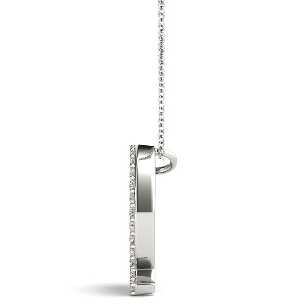 Diamond Initial Q Pendant