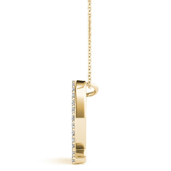 Diamond Initial Q Pendant