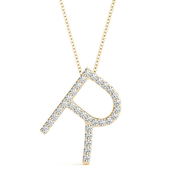 Diamond Initial R Pendant