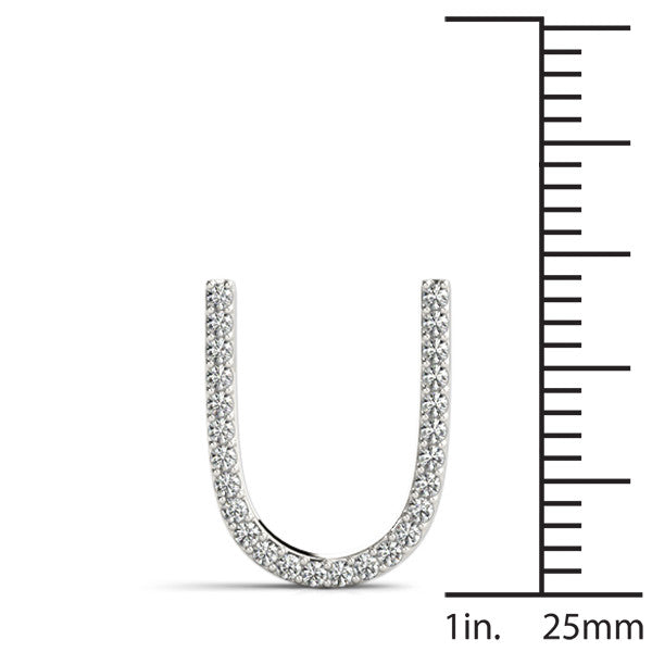 Diamond Initial U Pendant