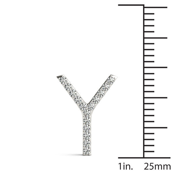 Diamond Initial Y Pendant