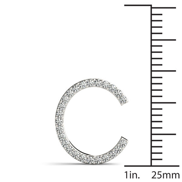 Diamond Initial C Pendant