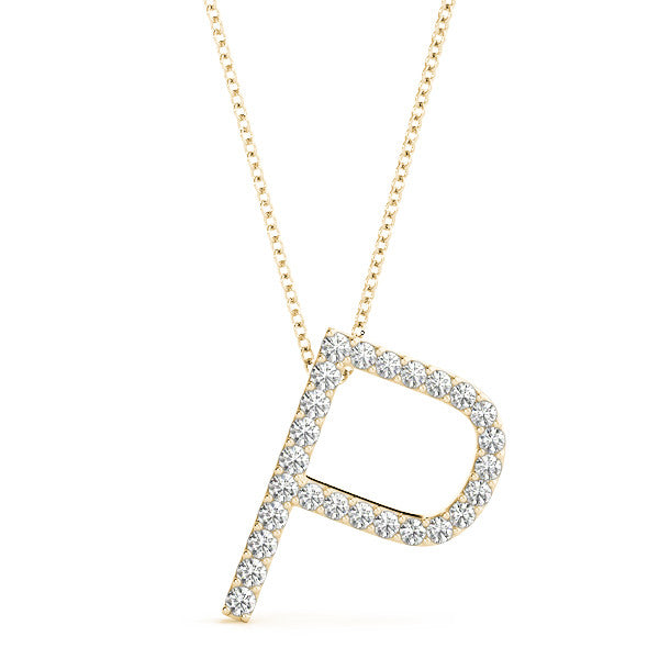 Diamond Initial P Pendant