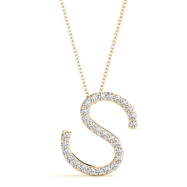 Diamond Initial S Pendant