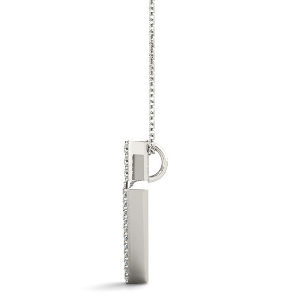 Diamond Initial V Pendant