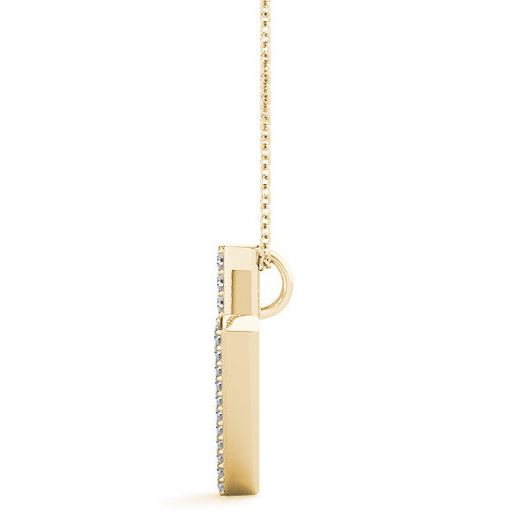 Diamond Initial V Pendant