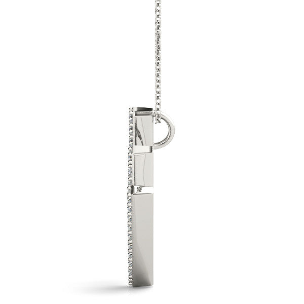 Diamond Initial W Pendant
