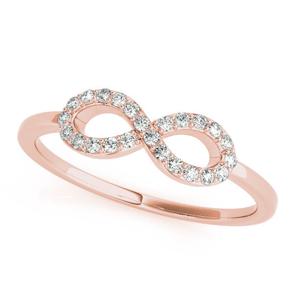 14K Gold Diamond Infinity Ring