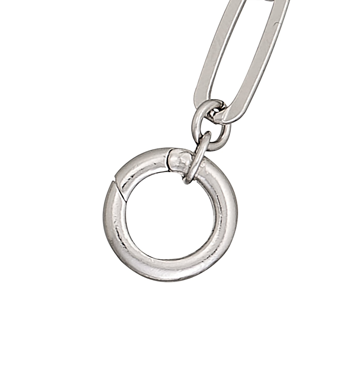 Silver Paperclip Toggle Bar Necklace