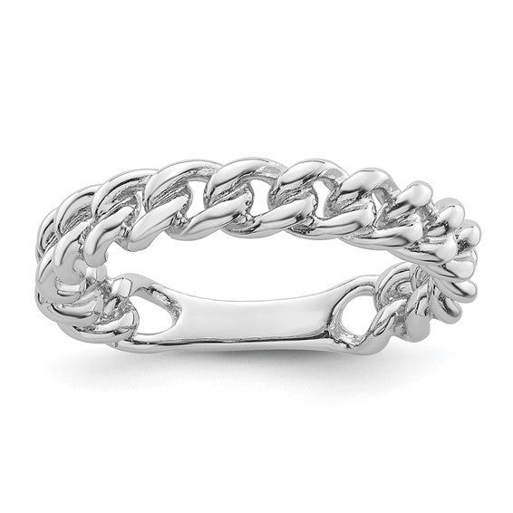 Silver Cuban Link Ring