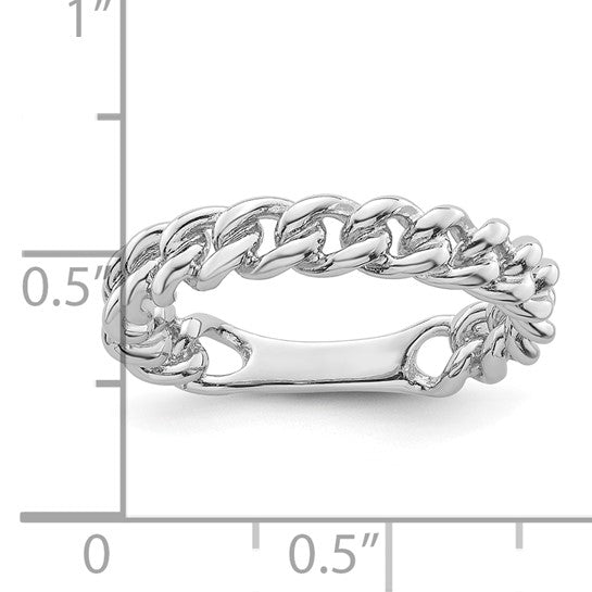 Silver Cuban Link Ring