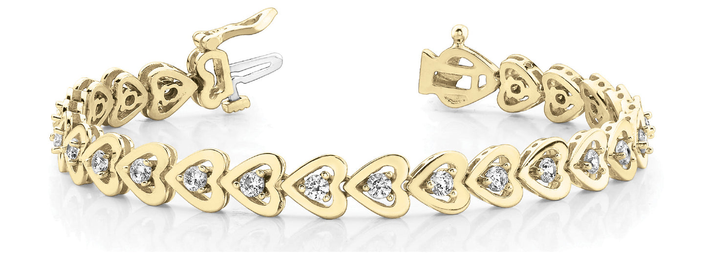 Heart Shaped Tennis Bracelet