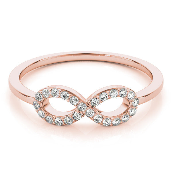 14K Gold Diamond Infinity Ring
