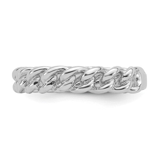Silver Cuban Link Ring