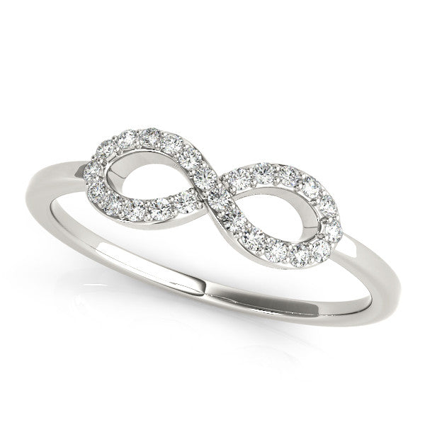 10K Gold Diamond Infinity Ring