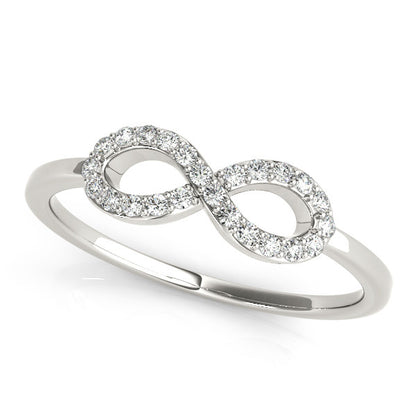 10K Gold Diamond Infinity Ring
