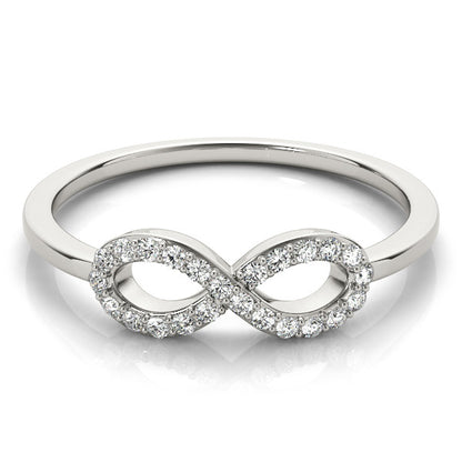10K Gold Diamond Infinity Ring