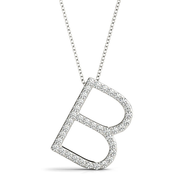 Diamond Initial B Pendant