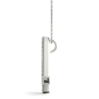 Diamond Initial M Pendant
