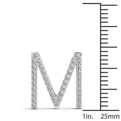 Diamond Initial M Pendant
