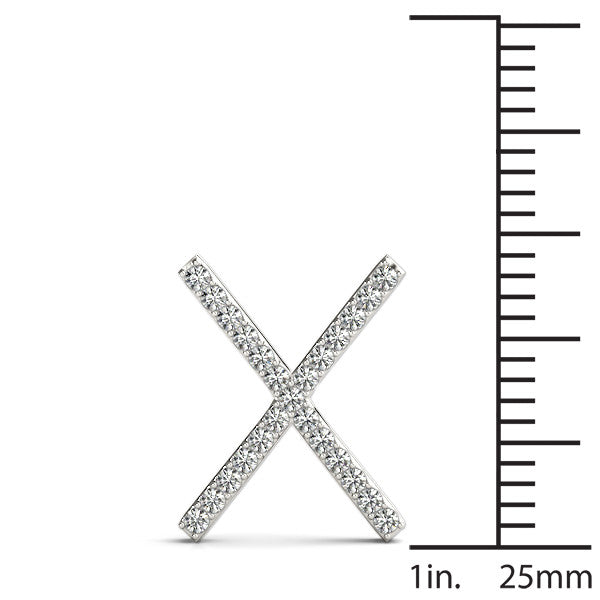 Diamond Initial X Pendant