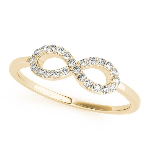 10K Gold Diamond Infinity Ring