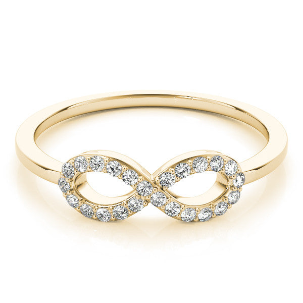 10K Gold Diamond Infinity Ring