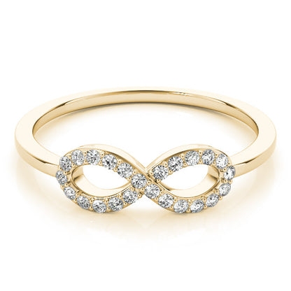 10K Gold Diamond Infinity Ring