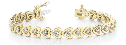 Heart Shaped Tennis Bracelet