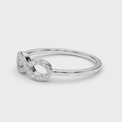 10K Gold Diamond Infinity Ring